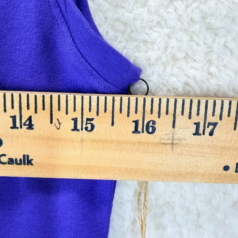 Maggie’s Organics Purple Sleeveless V-Neck Panel Dress M Organic Cotton Casual - Picture 8 of 10